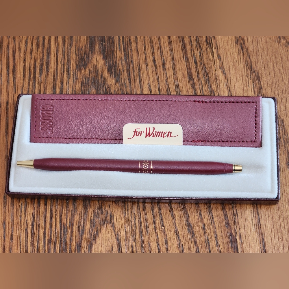Cross In New Condition 2242 Ladies Burgundy BallPoint Pen